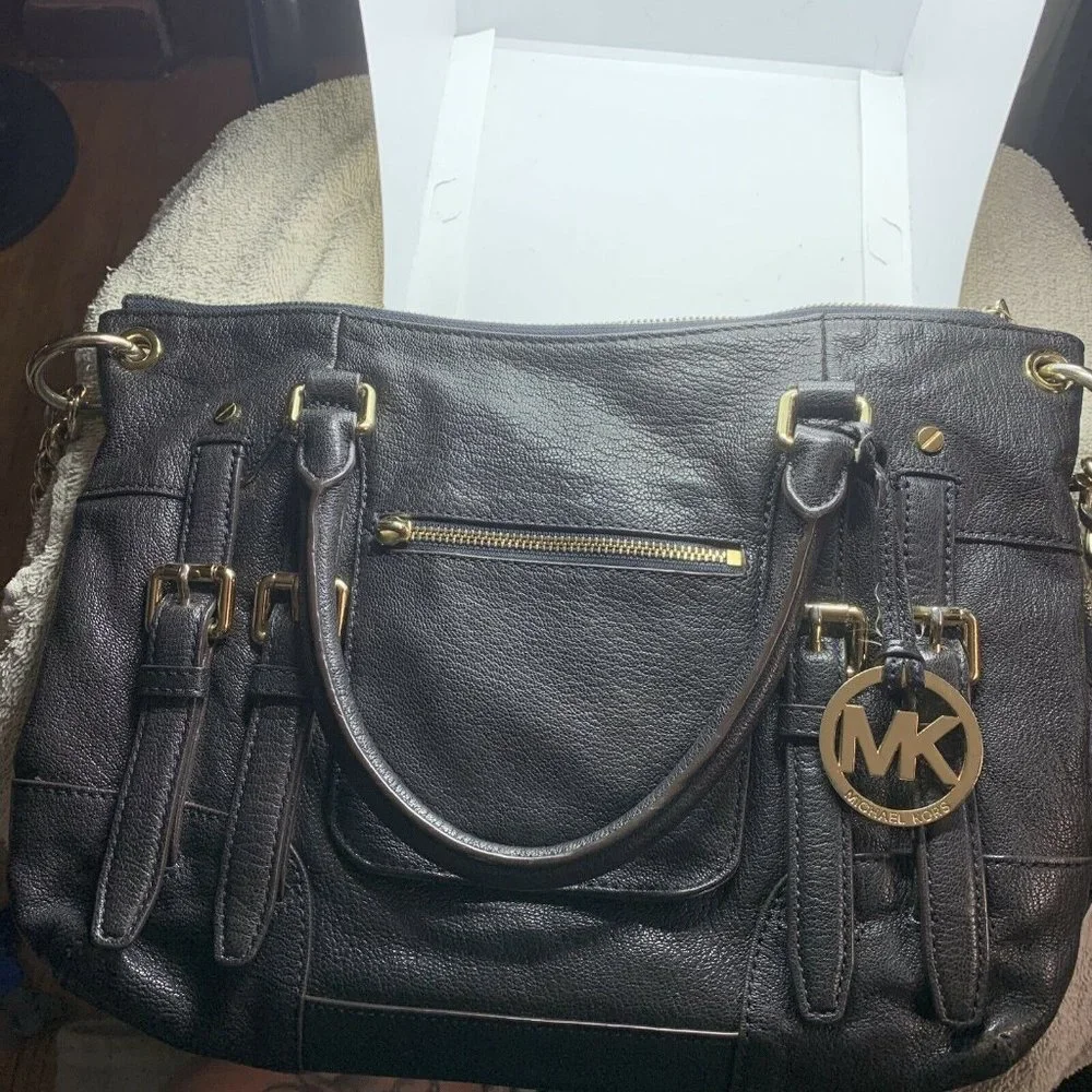 Authentic Michael Kors McGraw Slim Satchel w/ Matching Wallet - Picture 2 of 11